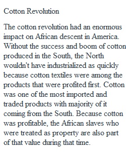 Cotton Discussion